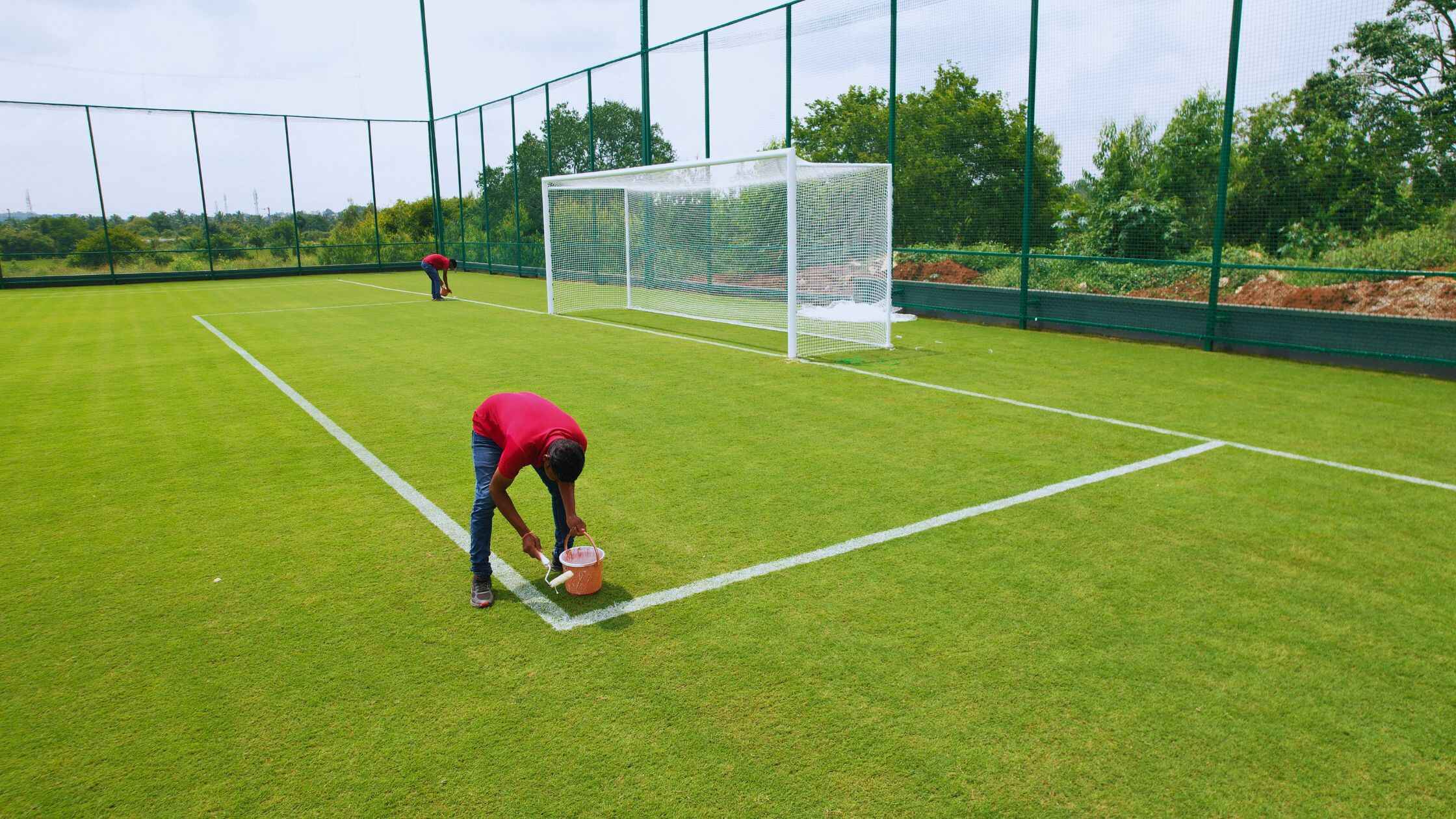 Football turf construction