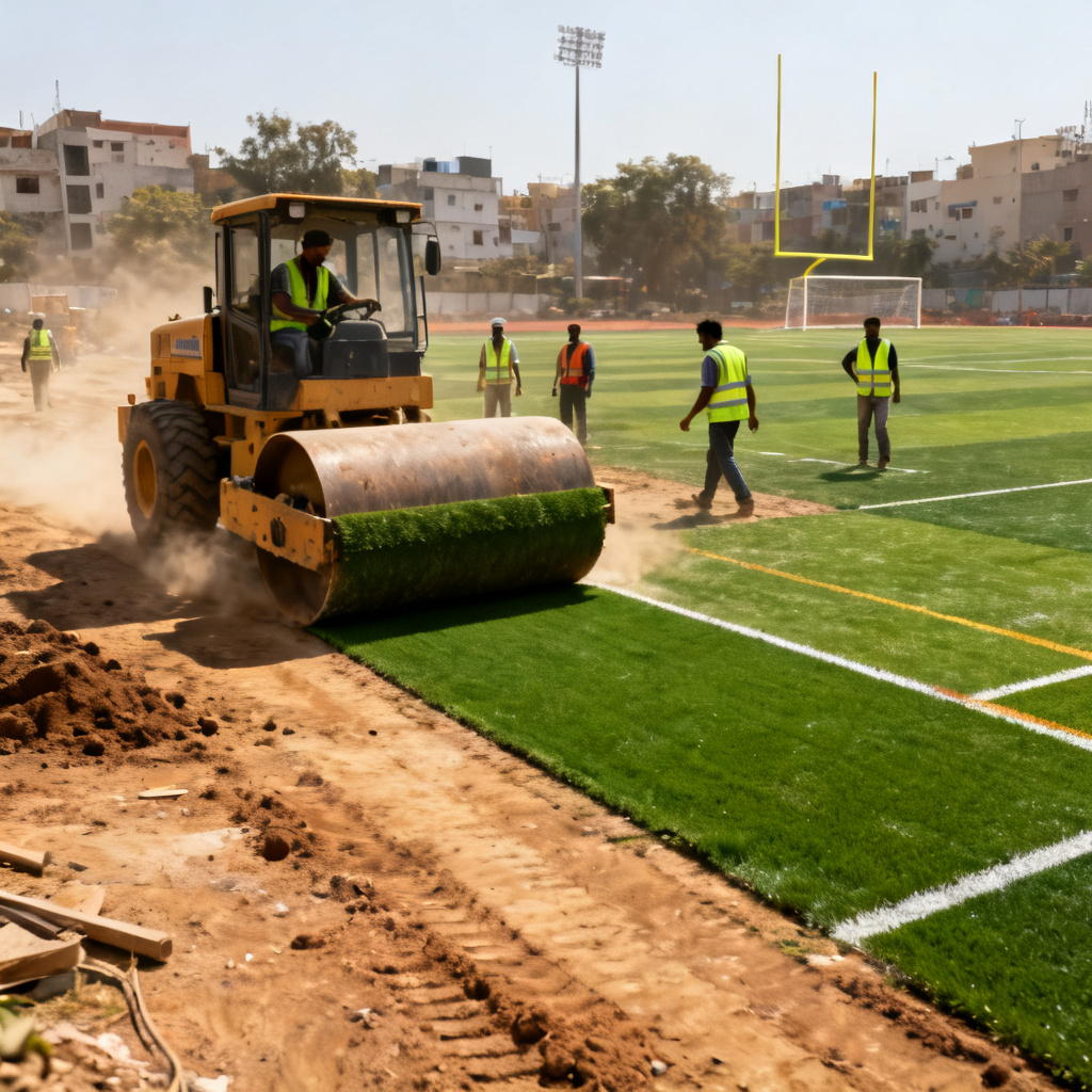 football turf construction and installation